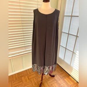 S.L. Fashions sleeveless evening dress gray size 20W